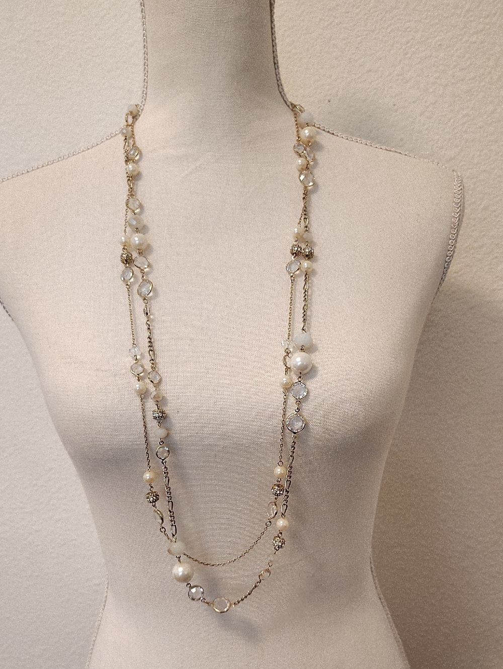 New Ann Taylor Modern classic double strand necklace